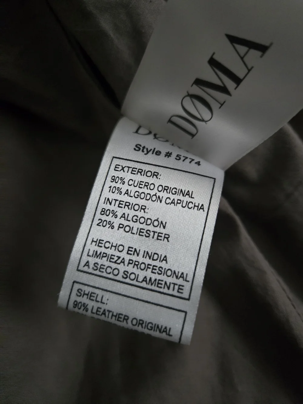 DOMA Women's Brown Leather Zip Jacket - Picture 5 of 11